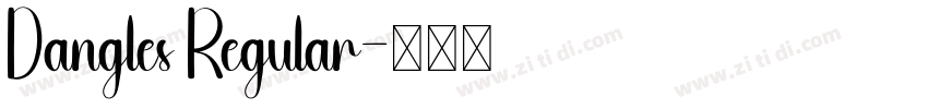 Dangles Regular字体转换